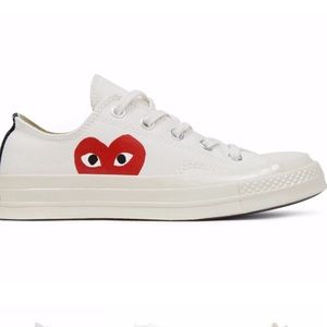 Converse X Comme Des Garcons White Sneakers